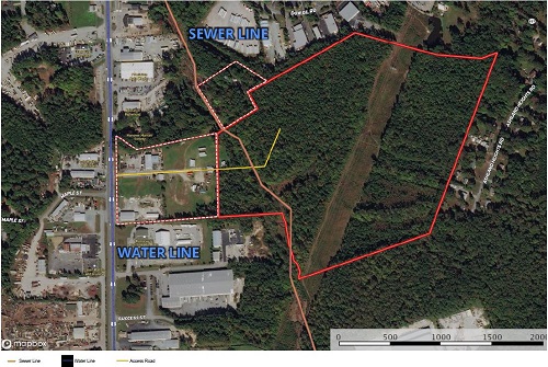Aerial map of Barnes Tract